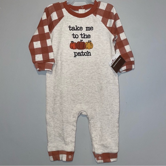 Fall kids one piece Take me to the Patch size 6-9 thanksgiving - Picture 3 of 5